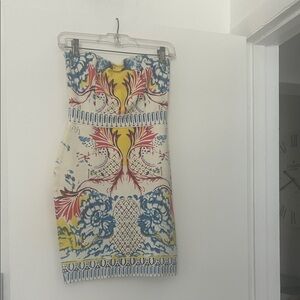 Colorful Strapless Dress